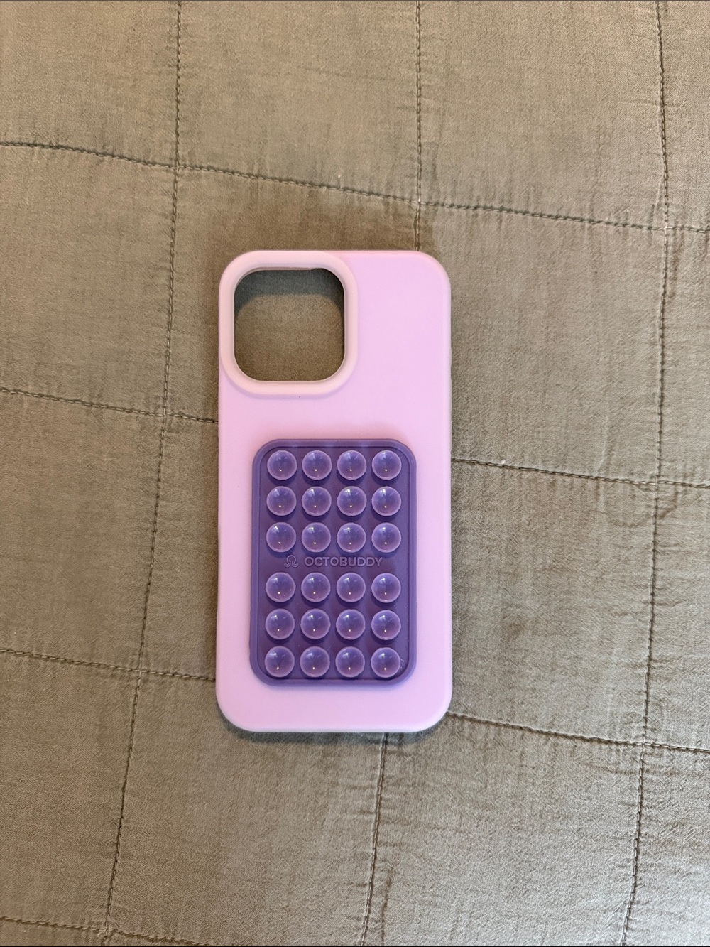 Purple Jelly iPhone 16 pro max case - with purple Octobuddy